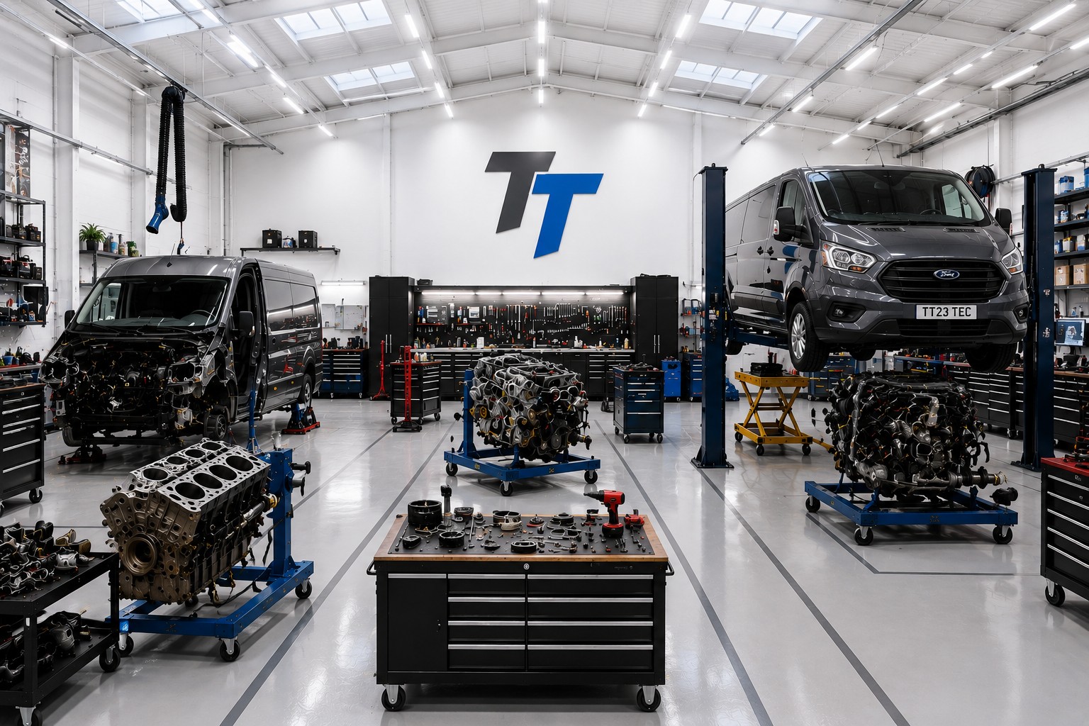 Transit-Tech specialist Ford Transit engine workshop